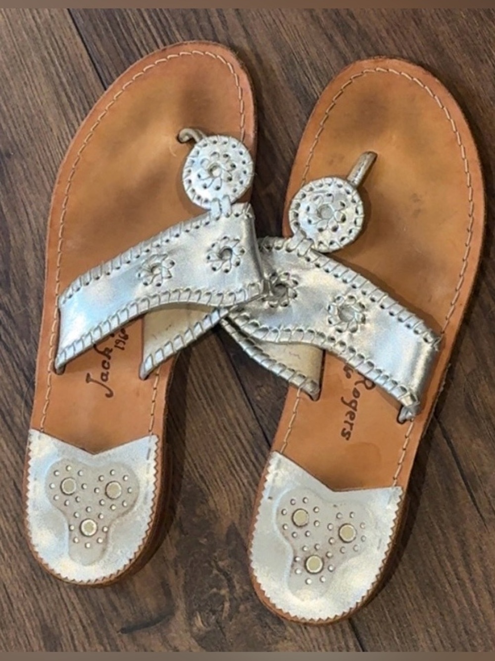 Silver Jack Rogers Sandals